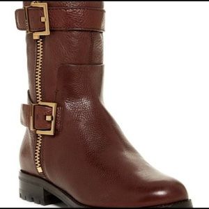 Aerin lacy brown buckle boots